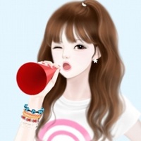 手绘版女生微信头像