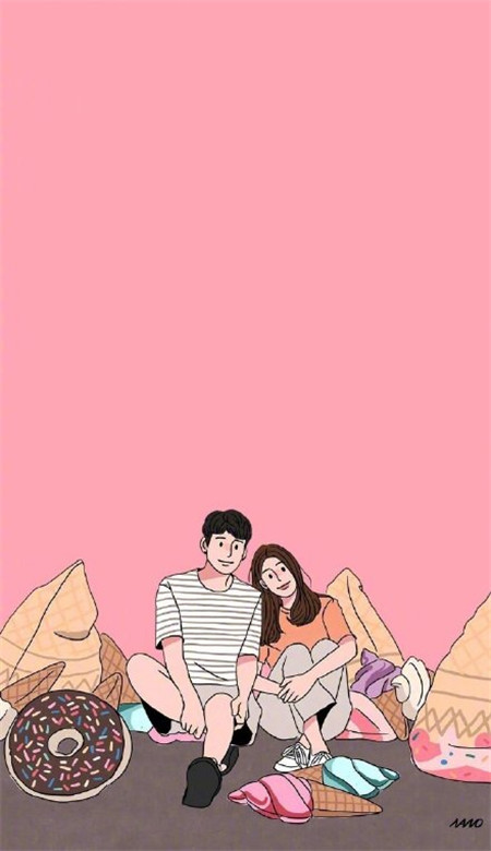 简单浪漫情侣微信聊天背景