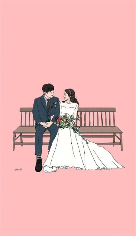 简单浪漫情侣微信聊天背景