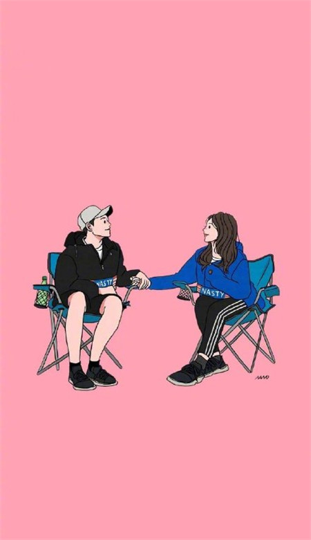 简单浪漫情侣微信聊天背景