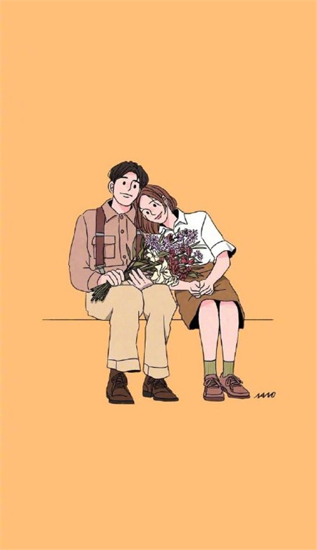 简单浪漫情侣微信聊天背景