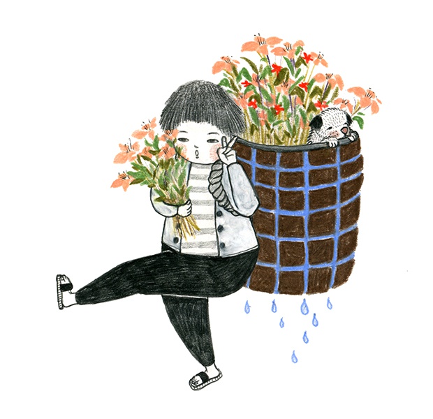 个性女生手绘简单可爱微信背景图