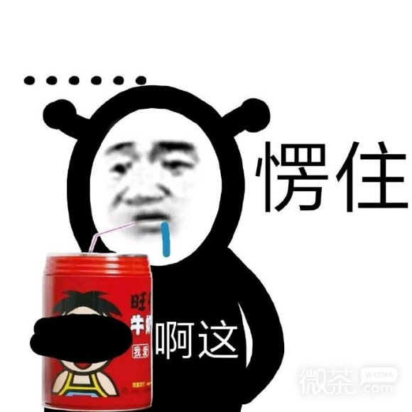 微信愣住熊猫头聊天表情包