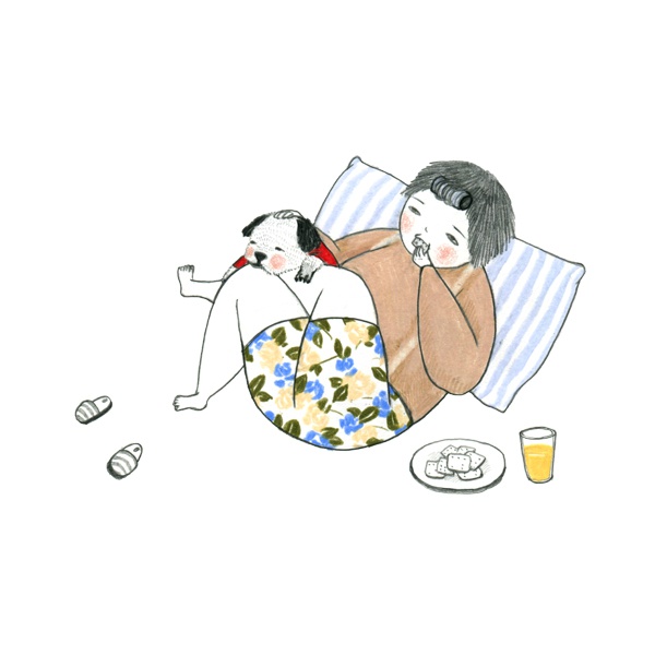 个性女生手绘简单可爱微信背景图