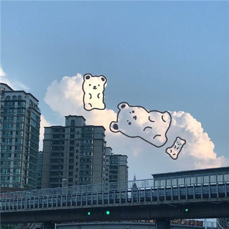 可爱的带手绘萌萌的风景微信聊天背景图片