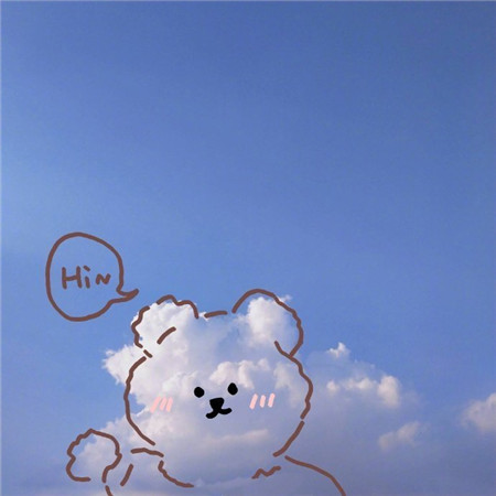 可爱的带手绘萌萌的风景微信聊天背景图片