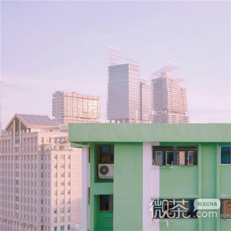 最美小清新马卡龙味的夏日风景微信背景图