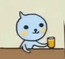 橙汁饮料卡通形象酷儿微信表情包