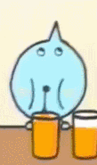 橙汁饮料卡通形象酷儿微信表情包