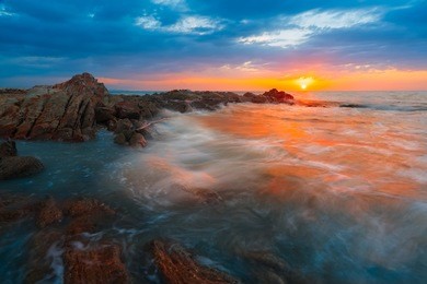 最美日落风景微信背景图