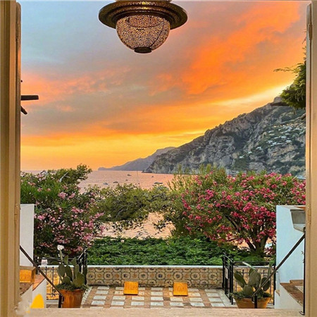 秋季浪漫夕阳景色微信朋友圈背景图