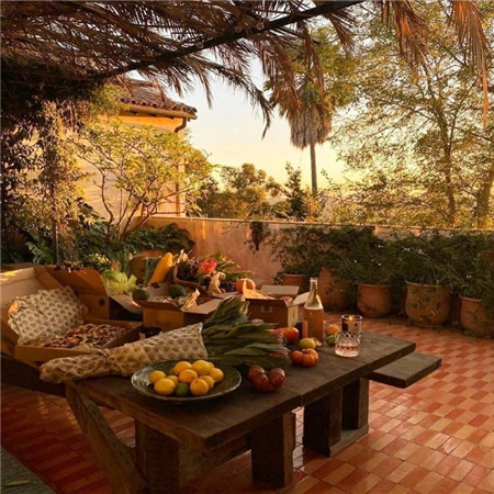 秋季浪漫夕阳景色微信朋友圈背景图