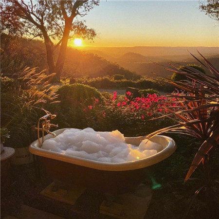 秋季浪漫夕阳景色微信朋友圈背景图