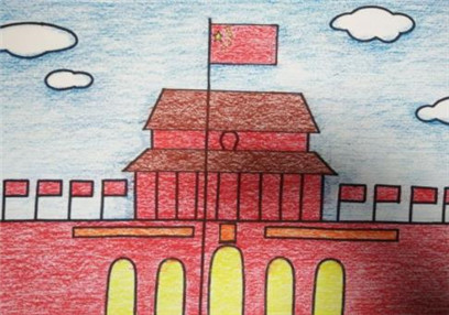 国庆节图片儿童画简笔画微信素材图片