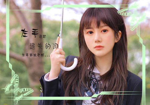 非常清新的漂亮女生微信背景图