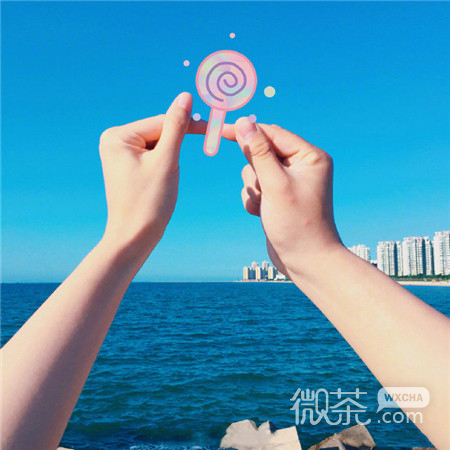 情侣旅游双人手势整洁微信素材图片