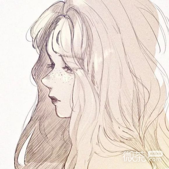 微信时尚小清新手绘女生头像
