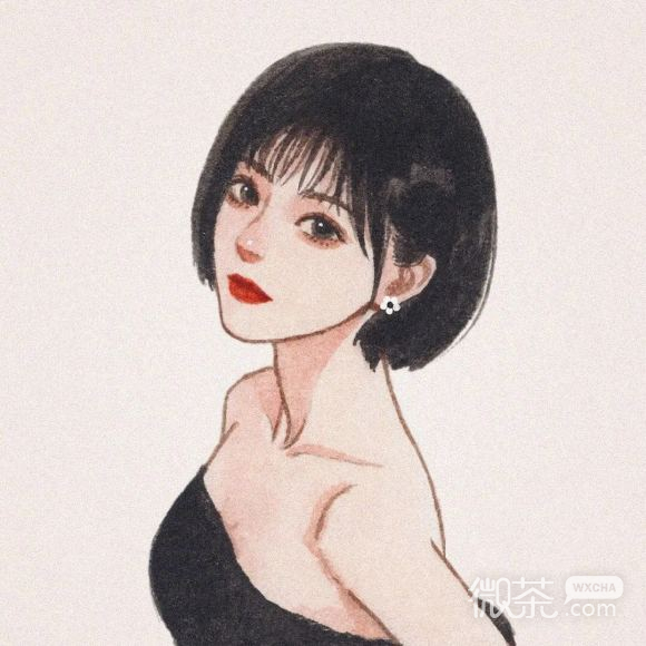 微信时尚小清新手绘女生头像