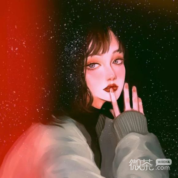 微信时尚小清新手绘女生头像
