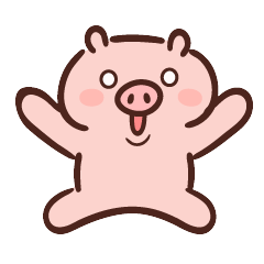 努力奔跑的小猪猪微信表情包