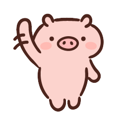 努力奔跑的小猪猪微信表情包