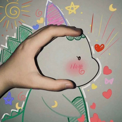 抖音最火拍照手势图独角兽微信素材图片