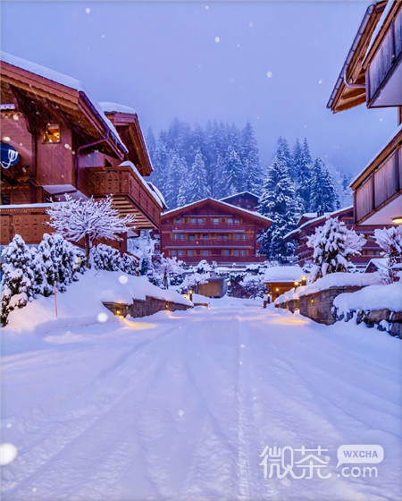唯美意境大雪纷飞微信聊天背景图