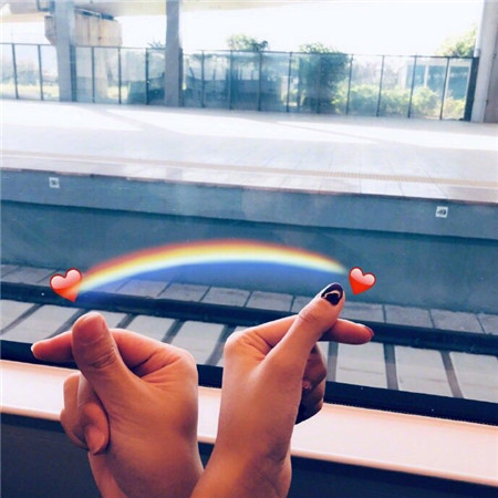 情侣手势拍照姿势微信素材图片