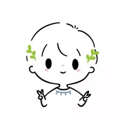 简单干净大方可爱手绘简约白底一对情侣微信头像