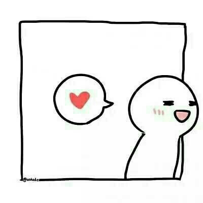 简单干净大方可爱手绘简约白底一对情侣微信头像