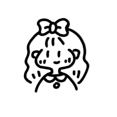 简单干净大方可爱手绘简约白底一对情侣微信头像