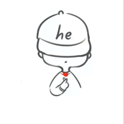 简单干净大方可爱手绘简约白底一对情侣微信头像