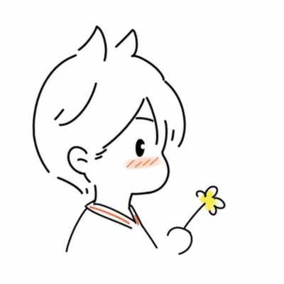 简单干净大方可爱手绘简约白底一对情侣微信头像