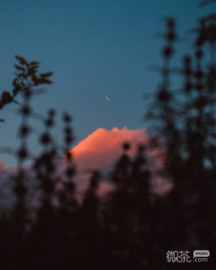夜晚黄昏星空好看的微信聊天背景图