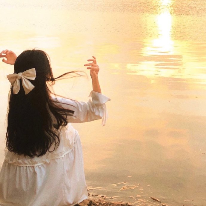 唯美意境背影个性微信头像