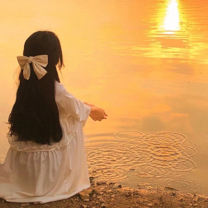 唯美意境背影个性微信头像