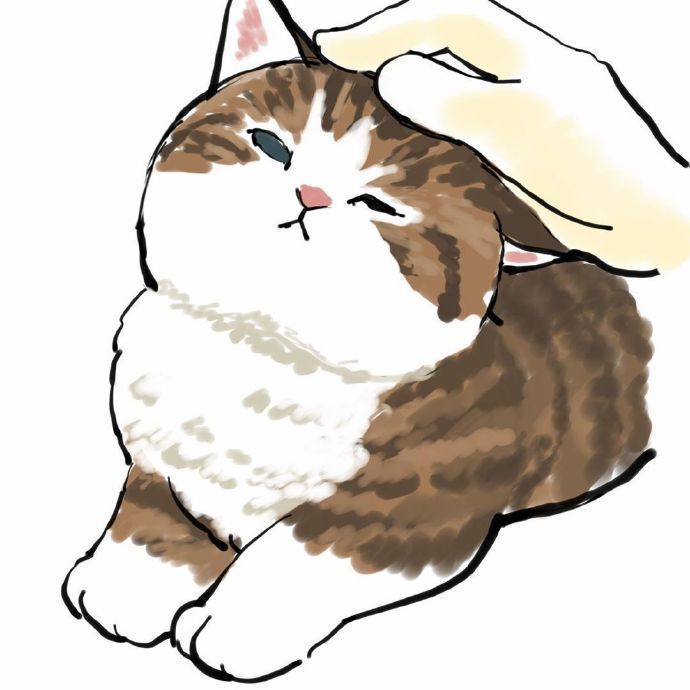 手绘可爱小猫咪微信头像