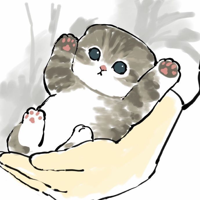 手绘可爱小猫咪微信头像