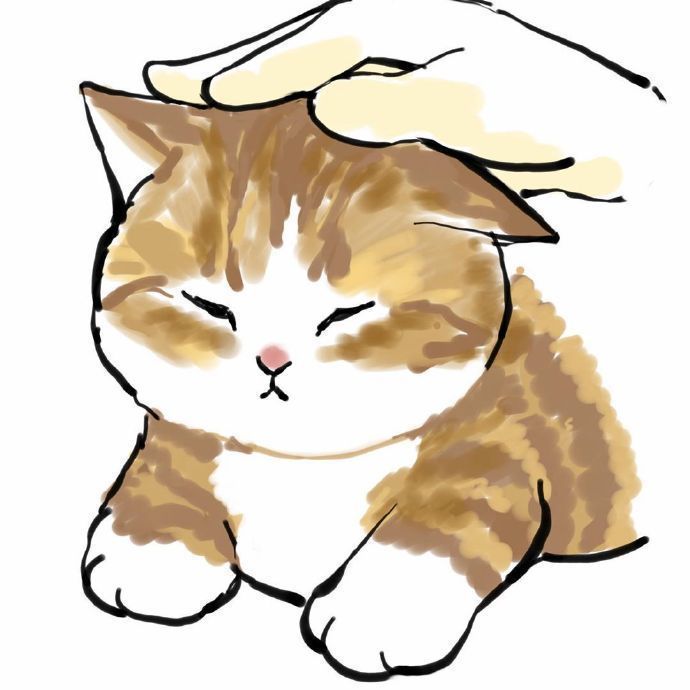 手绘可爱小猫咪微信头像