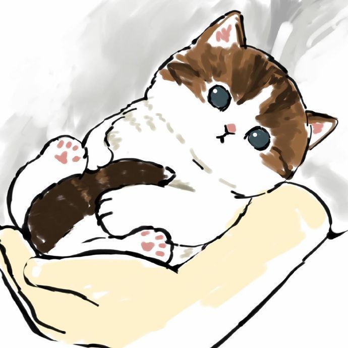 手绘可爱小猫咪微信头像