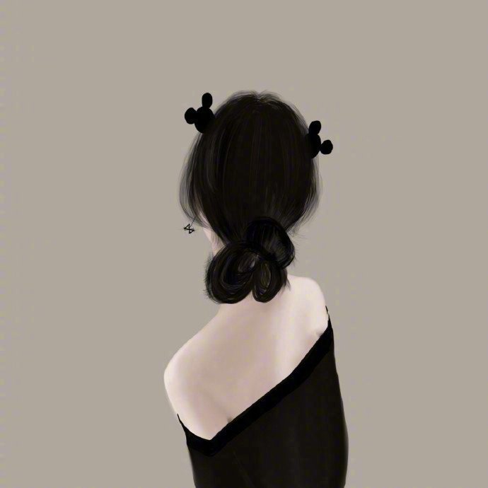 超唯美有意境的手绘背影微信头像