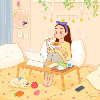 小清新插画微信头像