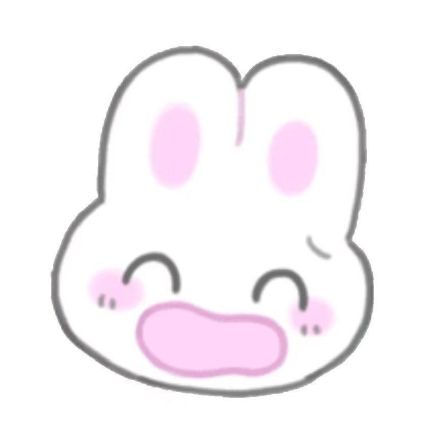 手绘呆萌兔微信头像