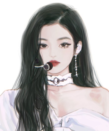 手绘jennie超好看的微信头像