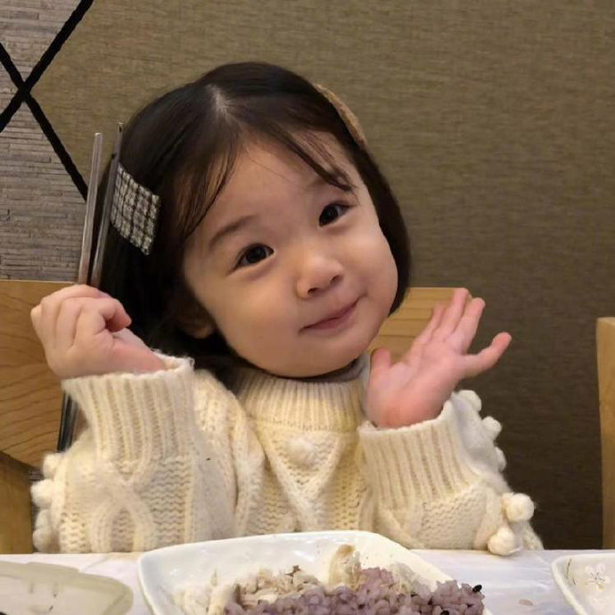 实力干饭人可爱微信头像