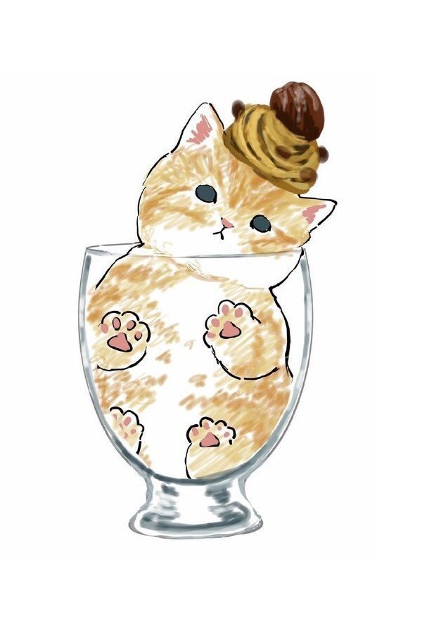 杯子里的小猫咪可爱卡通微信头像