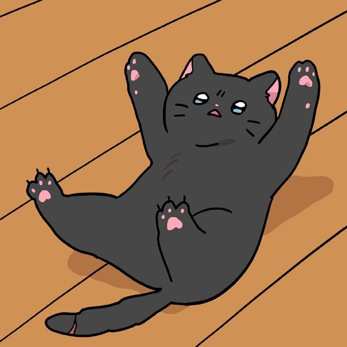 可爱猫咪插画微信朋友圈背景图