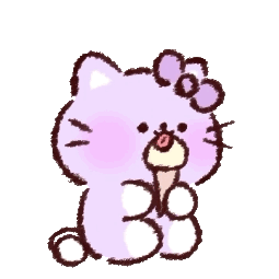 紫色可爱小猫Bora动态微信表情包