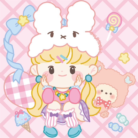 软萌的卡通闺蜜微信头像