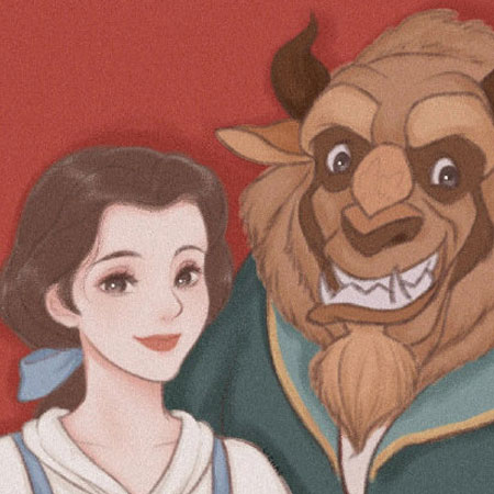 超甜迪士尼情侣照微信朋友圈背景图